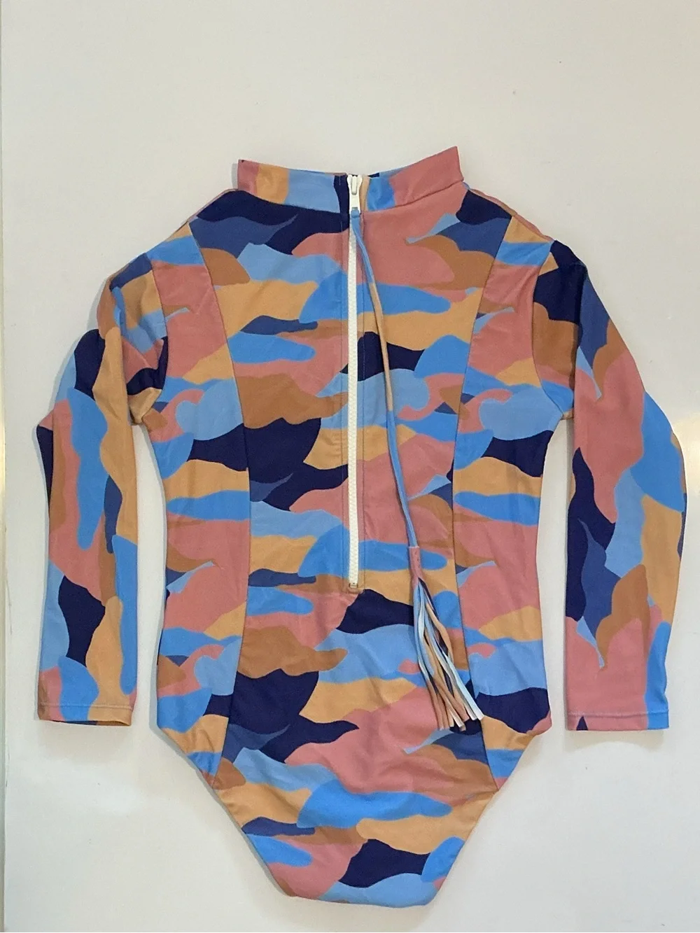 Issa de’ Mar Girls Long-Sleeve Camo One-Piece Surf Swimsuit Size XL NWOT
